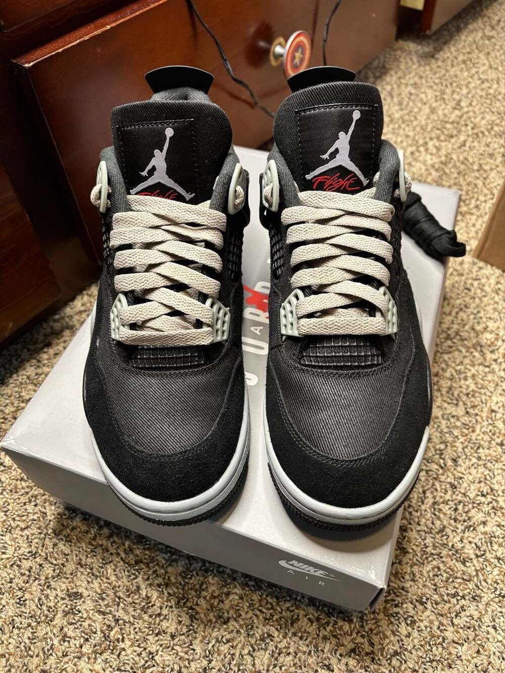 Air Jordan 4 Retro SE Black Canvas Size 8.5 men’s, Authenticated - Picture 4 of 10